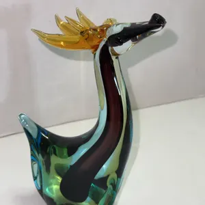 Colorful Murano glass sculpture - deer/buck/reindeer