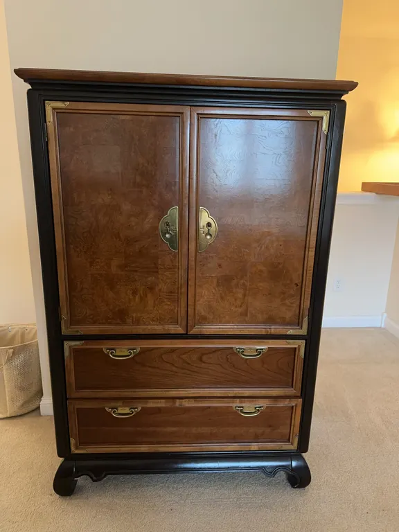 Vintage Broyhill Premier Ming Dynasty Asian inspired high boy