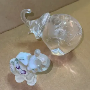 Elephant figurines - Fenton + Milan Mottl Bohemia