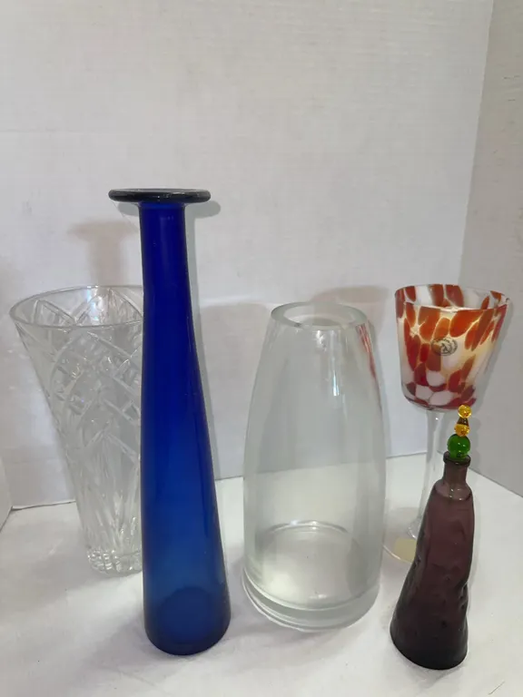 Various glass vases