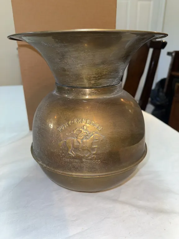 Vintage Pony Express spittoon