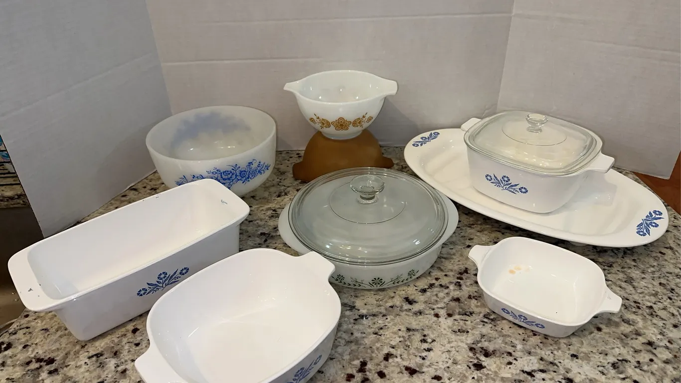 Corningware + Pyrex + Glassbake + Fireking