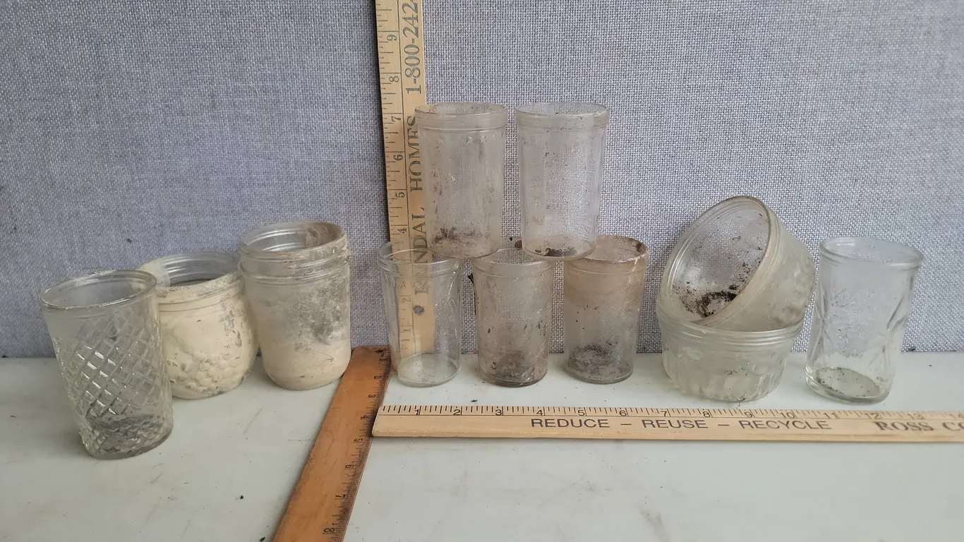 Assorted Vintage Glass Jelly Jar/Cups