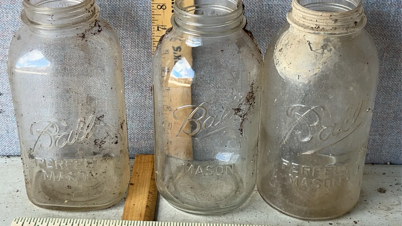 3 Vintage Ball Half Gallon Glass Canning Jars