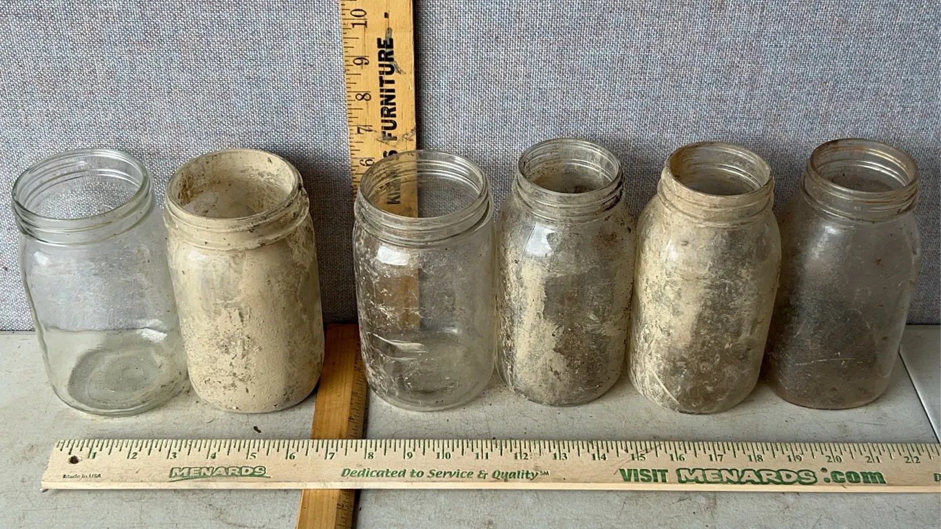 6 Vintage Kerr Self Sealing Mason 1 Qt Glass Canning Jars