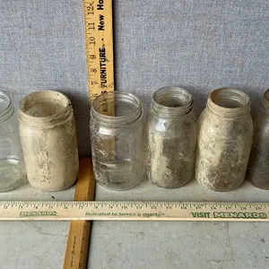 6 Vintage Kerr Self Sealing Mason 1 Qt Glass Canning Jars