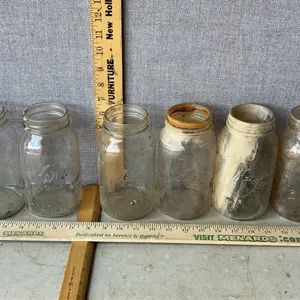 6 Vintage Kerr Self Sealing Mason 1 Qt Glass Canning Jars