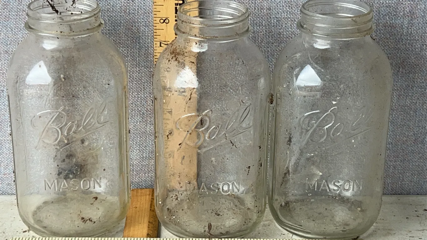 3 Vintage Ball Half Gallon Glass Canning Jars
