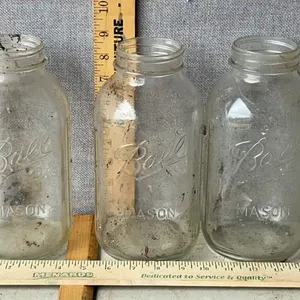 3 Vintage Ball Half Gallon Glass Canning Jars