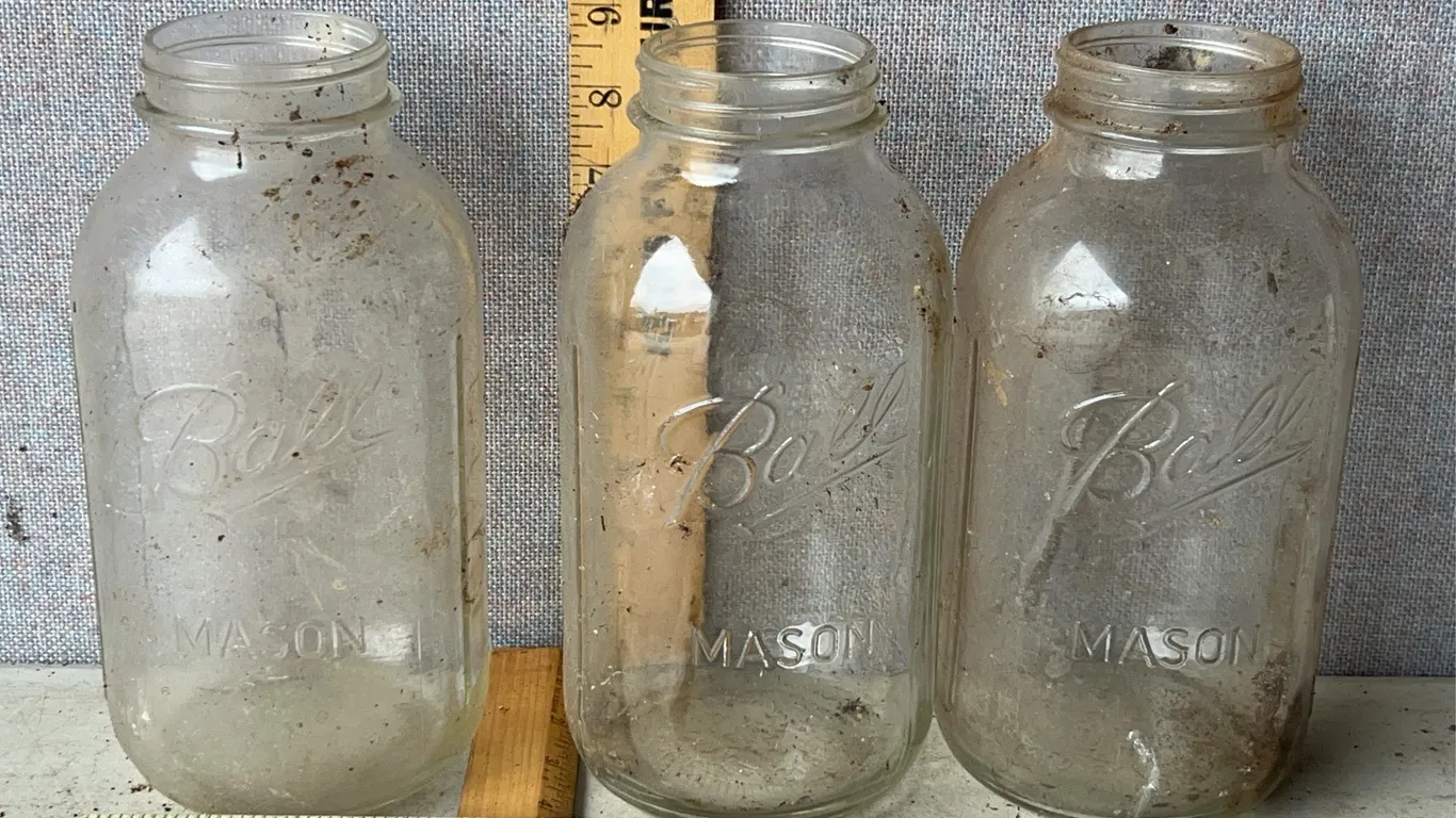 3 Vintage Ball Half Gallon Glass Canning Jars