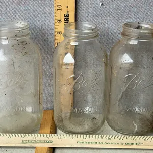 3 Vintage Ball Half Gallon Glass Canning Jars