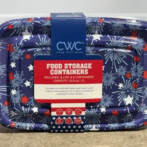 *NEW* Cook With Color Food Storage Containers - Red, White, & Blue