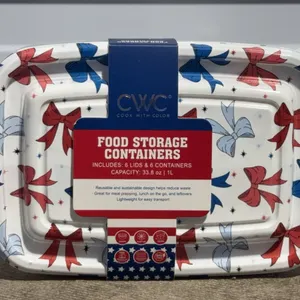 *NEW* Cook With Color Food Storage Containers - Red, White, & Blue
