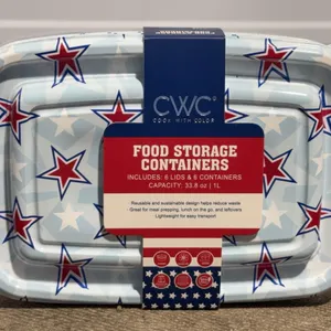 *NEW* Cook With Color Food Storage Containers - Red, White, & Blue