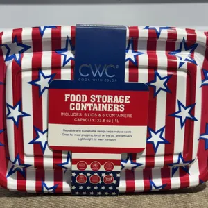 *NEW* Cook With Color Food Storage Containers - Red, White, & Blue