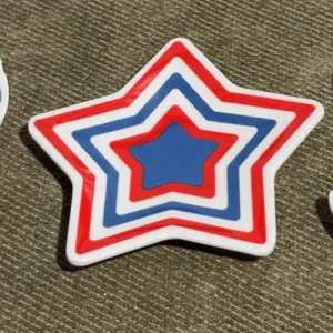 *NEW* (3) Cook With Color Melamine 3 Snack Plates