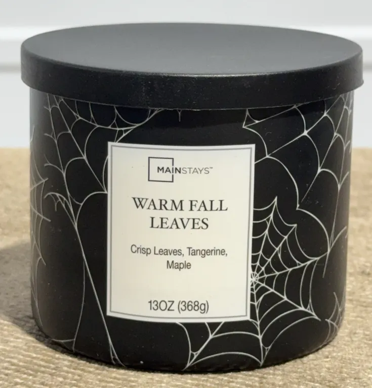 *NEW* Warm Fall Leaves 3-Wick Round Candle
