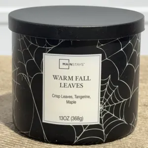 *NEW* Warm Fall Leaves 3-Wick Round Candle