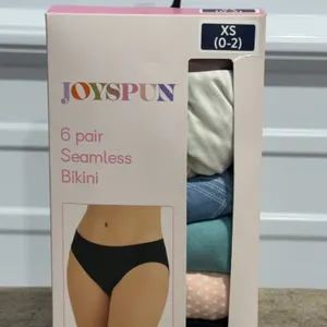 *NEW* Joyspun Women's Seamless Bikini Panties, 6-Pack, XSmall (0-2)