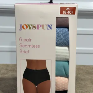 *NEW* Joyspun Women's Seamless Bikini Panties, 6-Pack, Medium (8-10)