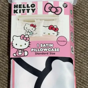 *NEW* Hello Kitty & Friends Pink/White Reversible Silky Satin Pillowcase, Standard Size, 1 Pack