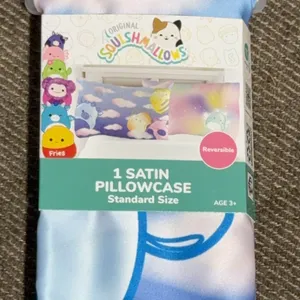 *NEW* Squishmallows Blue Pink Reversible Silky Satin Pillowcase, Standard Size, 1 Pack