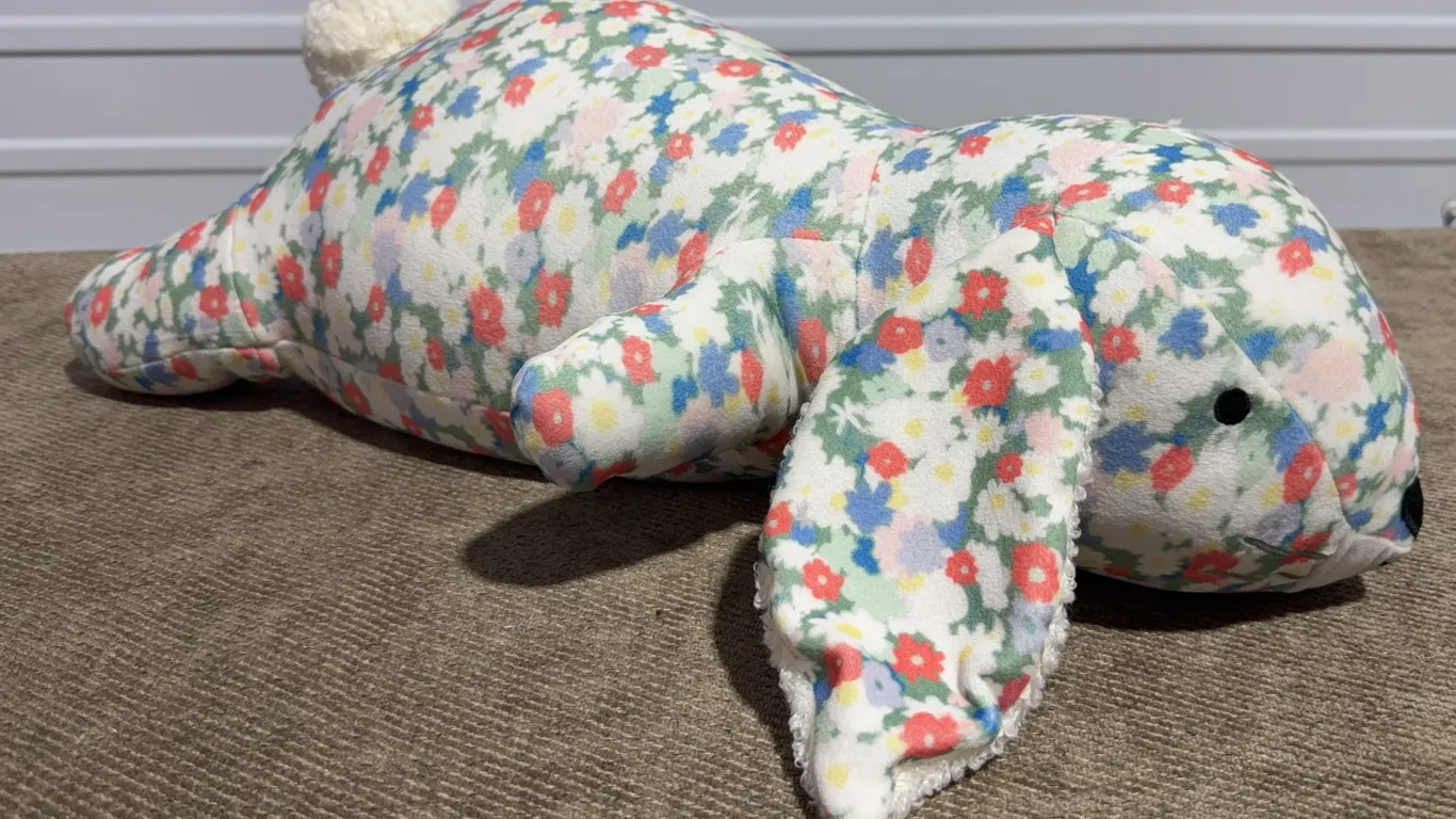 *NEW* Pillowfort Floral Bunny Weighted Plush Kids' Throw Pillow