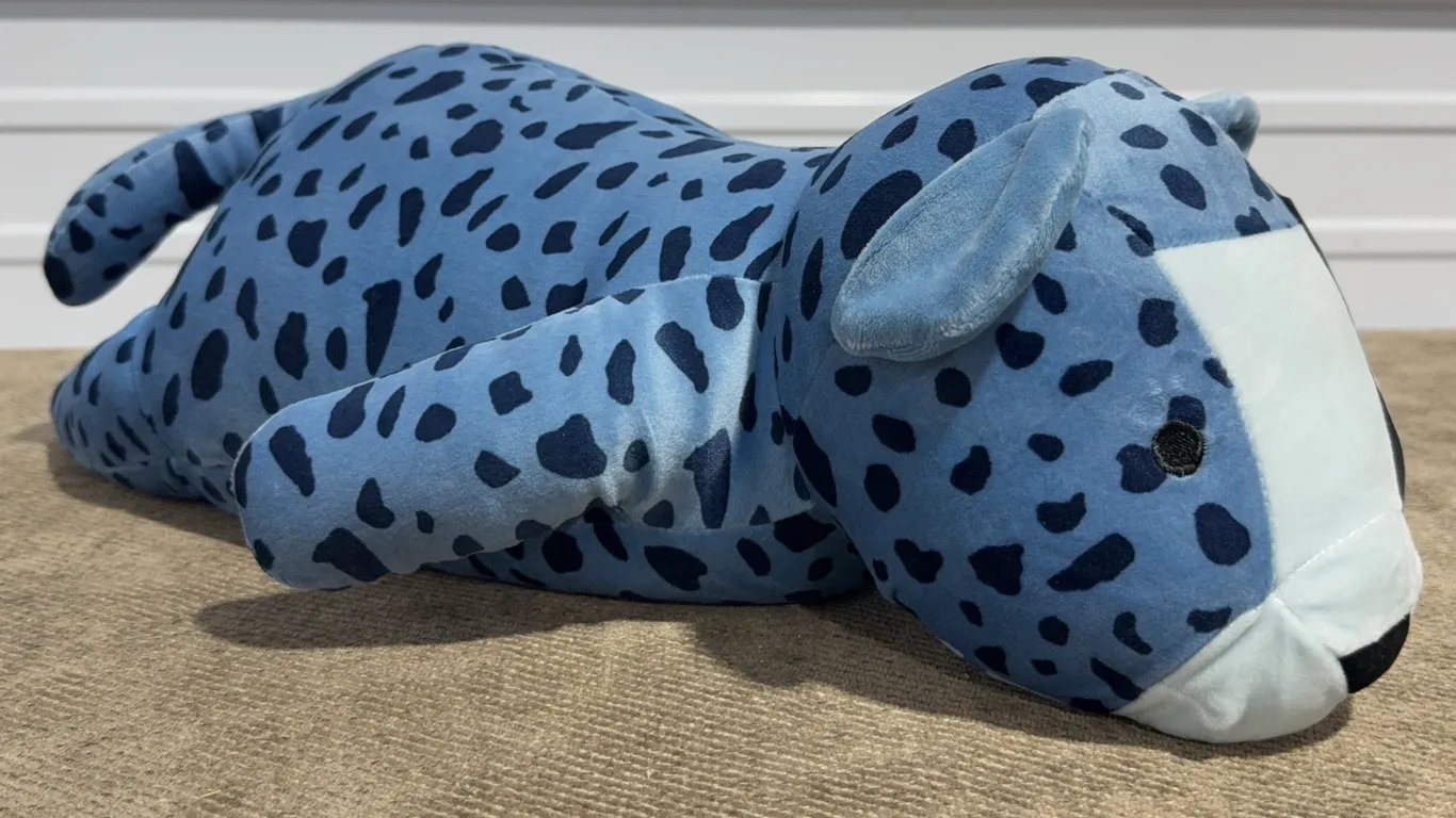 *NEW* Pillowfort Cheetah Weighted Plush Kids' Throw Pillow Blue