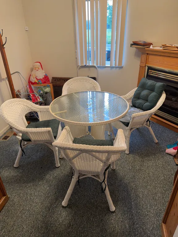 Wicker table and chairs 