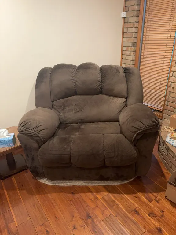 Brown recliner