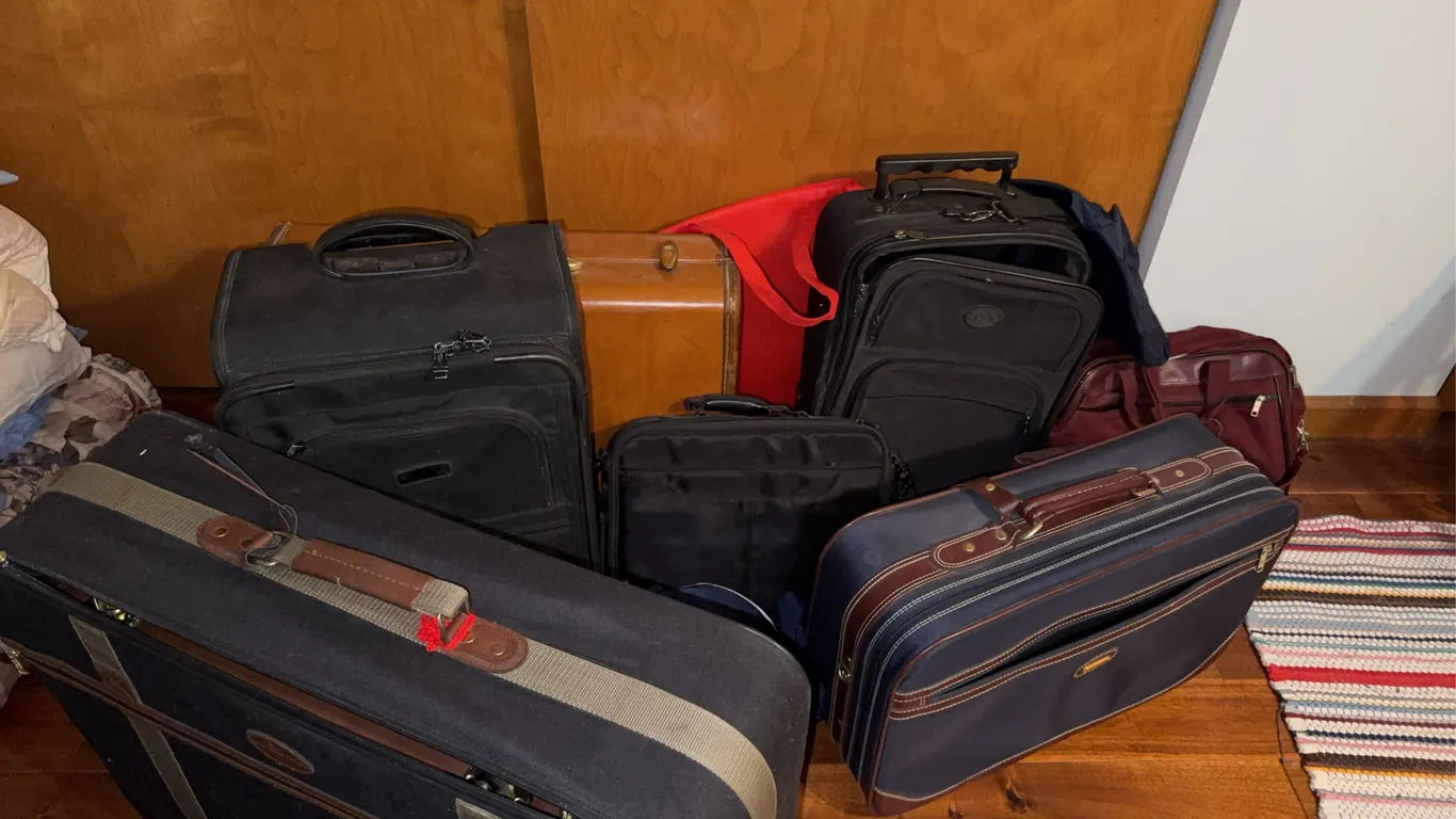 Luggage is suitcases and bags