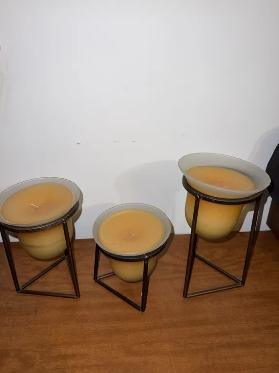 Candles on candle stands
