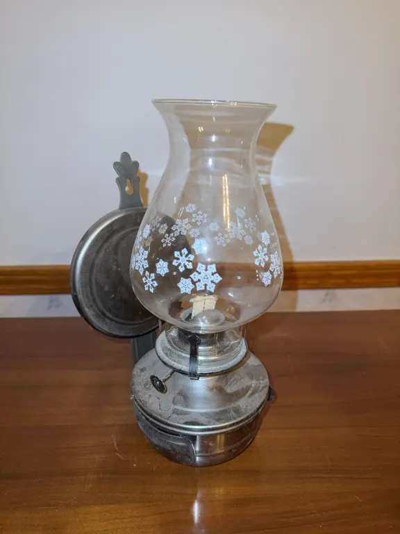 Vintage lantern with wall hanger