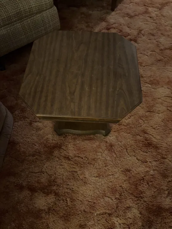 small wooden coffee table