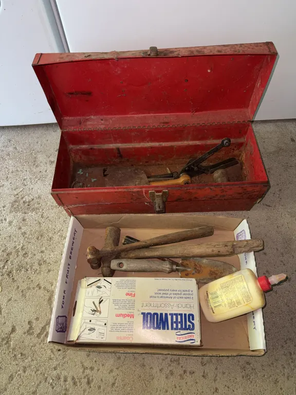 Tools and old tool box