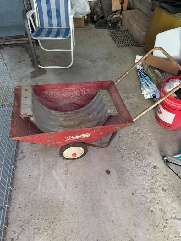 Old metal 2 wheeled cart