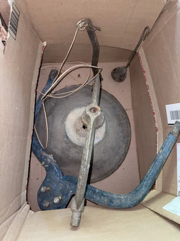 Large Old bell with parts for assembly