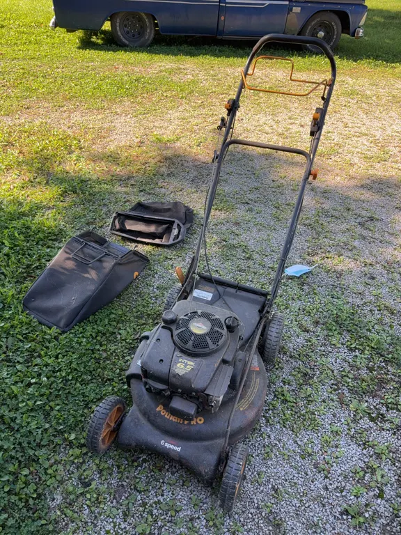 Poulan pro push mower with attachments