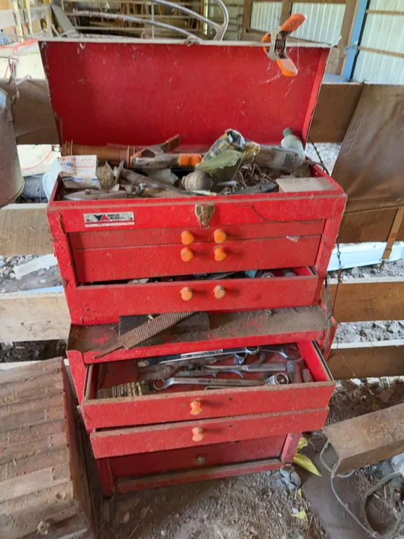 Vermont American tool box with tools