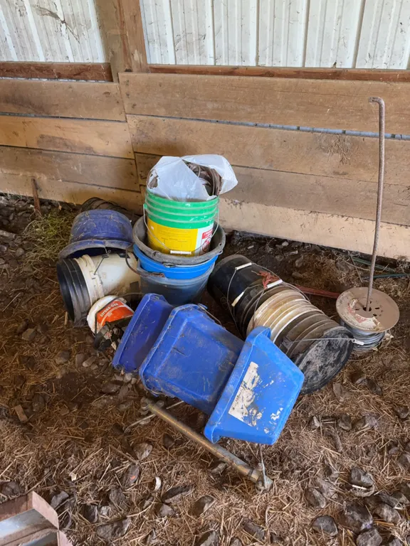 Feed and water buckets