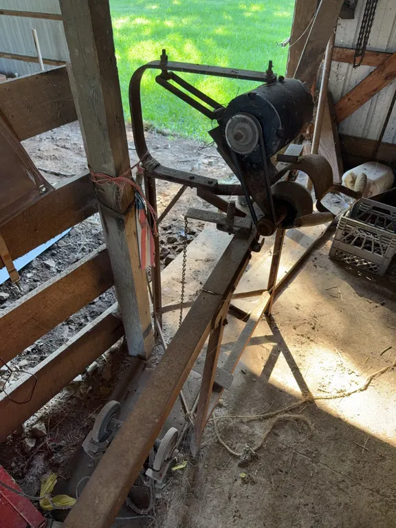 Old school sharpening wheel and grinder