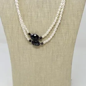 Onyx & Freshwater Pearl Necklace