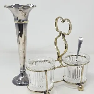 Condiment Caddy & Sheffield Bud Vase