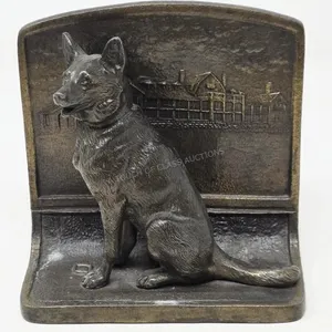Cast Metal Dog Book End