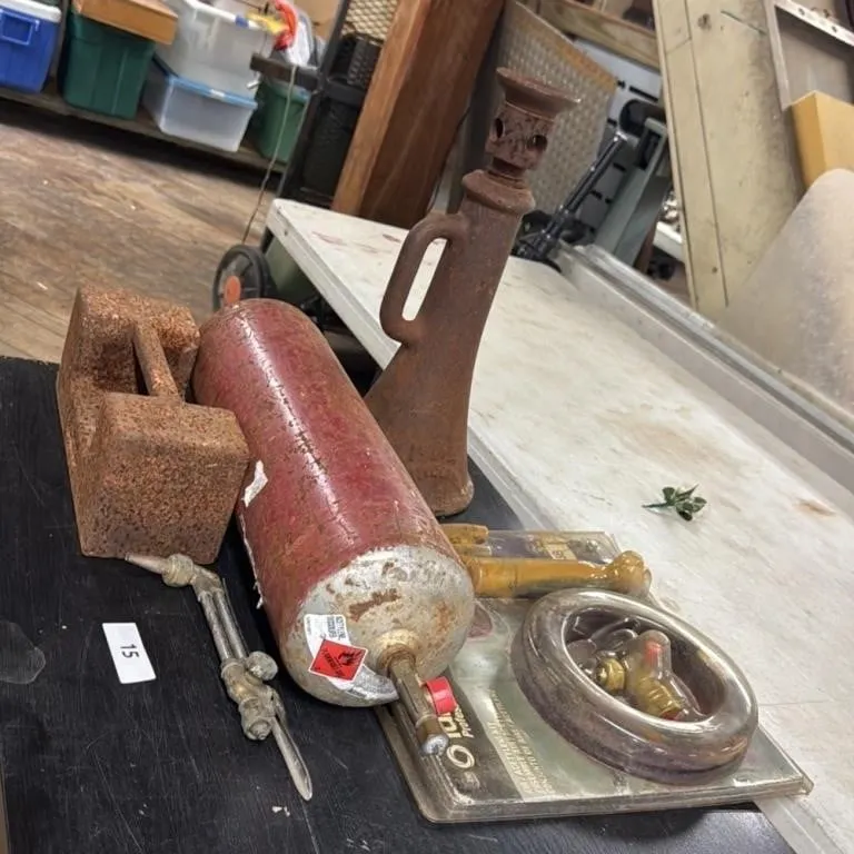 Vintage Oxy-Acetylene Cutting Torch Set with Gas C