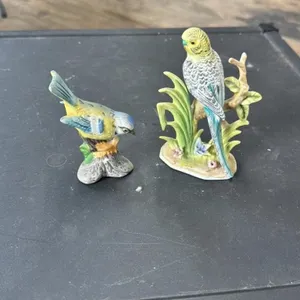 Vintage Ceramic Bird Figurines Lot Blue Tit & Budg