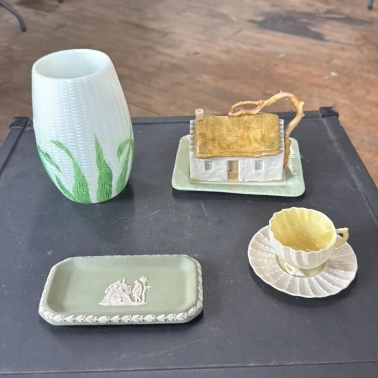 Cottage Belleek Dish and other