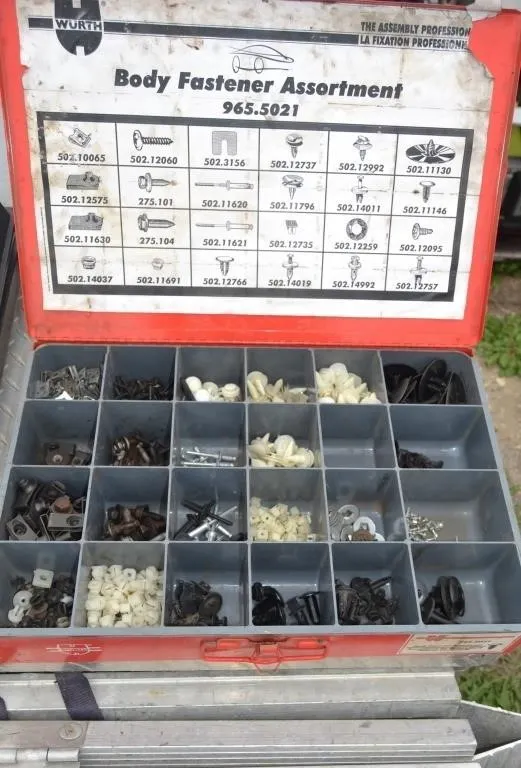 Body fastener assortment and case.