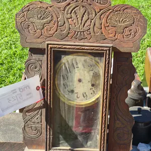 Antique Carved Wood Wall Clock
 UNRESERVED