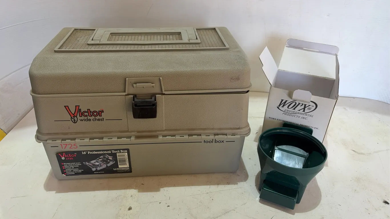 Tackle Box (Latch Broken) & Shop Dispenser